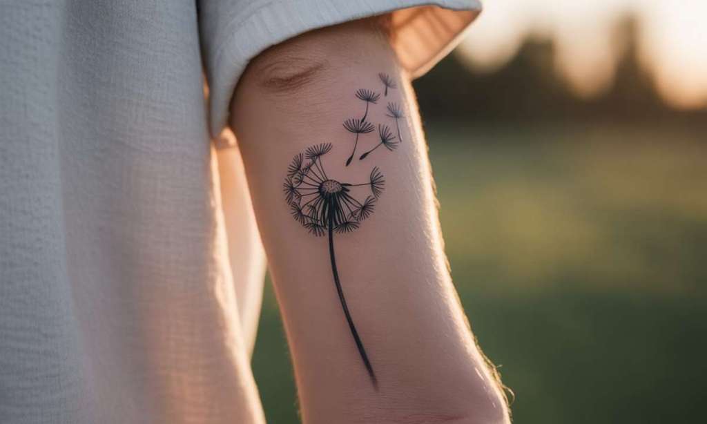 découvrez la signification douce et pleine d’espoir du tatouage pissenlit, un symbole de liberté, de rêves et de renouveau.