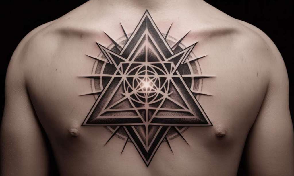 découvrez le sens spirituel profond des tatouages triangle et explorez les symboles géométriques qui leur confèrent puissance et mystère.